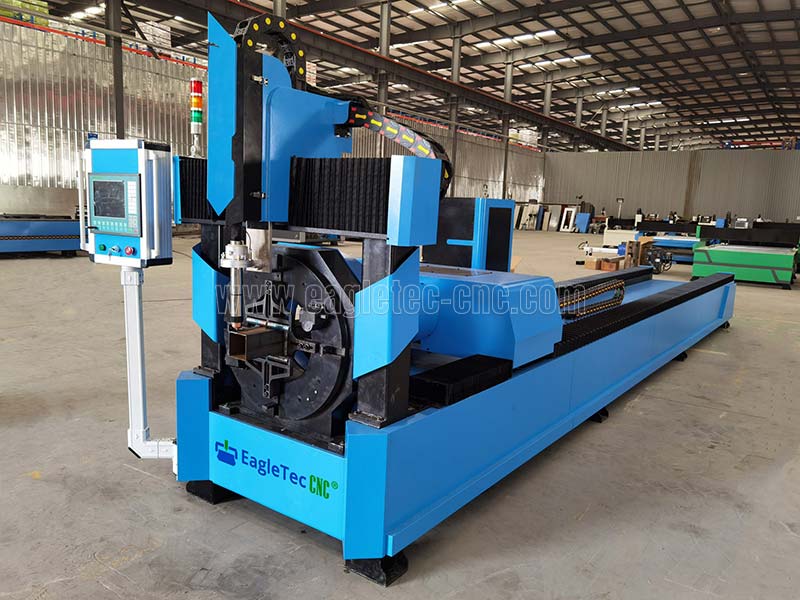 eagletec cnc plasma tube cutter machine in bule color