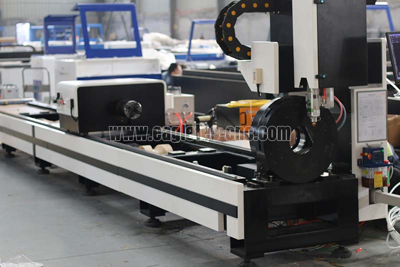 EagleTec laser tube cutter machine ready in workshop
