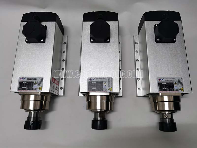 three pieces of air cooled cnc spindle