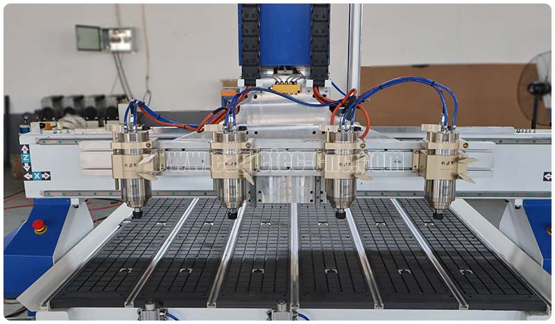 4 heads cnc router with 5x10 vacuum bed