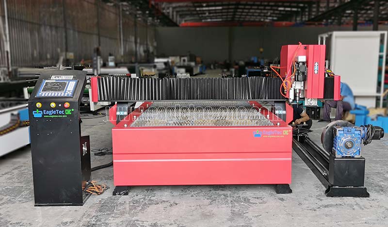 new cnc plasma cutting and drilling machine ready for dispatch