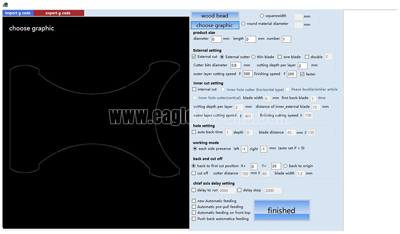 G code program for eagletec woodturning cnc