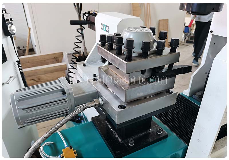 cnc wood lathe with electric rotation tool rest