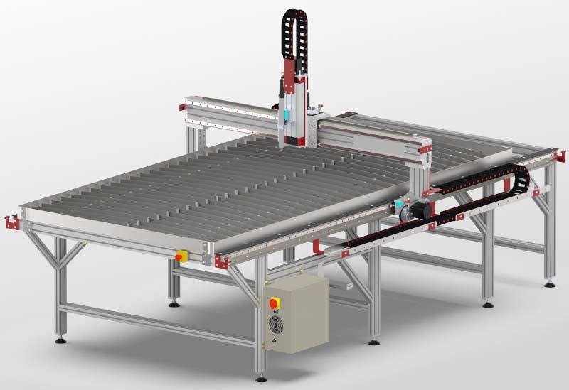 simple cnc plasma table with bolted together frame