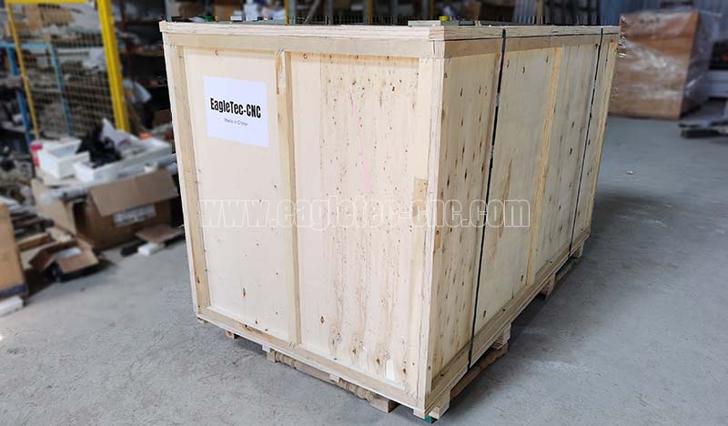 eagletec cnc wood turning machine in the crate