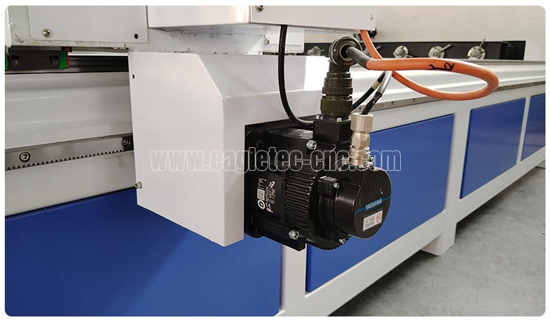 YASKAWA servo system on the Y-axis of the EagleTec 4 axis cnc wood engraving machine