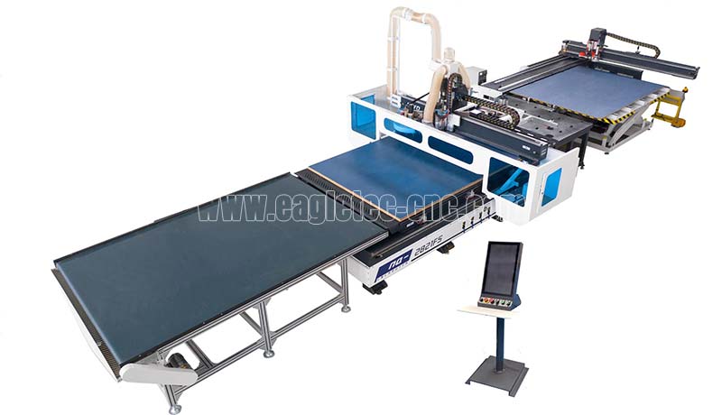 nesting cnc router machine with auto feeding and labelling