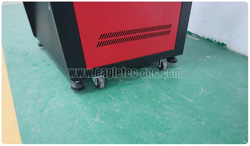 fiber laser marker with wheels and feet on the bottom