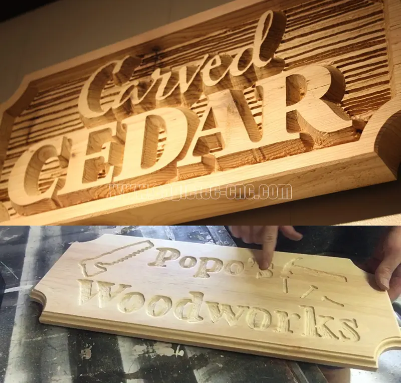 cnc carved wood signs project