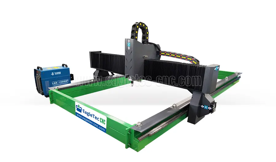 green portable cnc plasma cutting machine with 5ft x 10ft cutting size