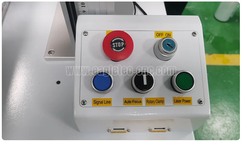 5w uv laser engraving machine’s buttons with English labels