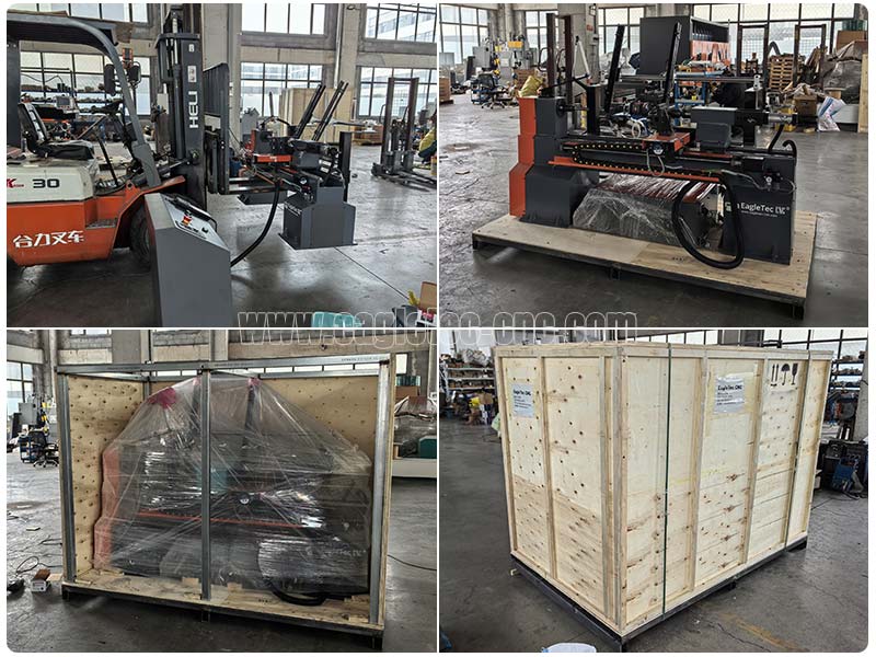 packing process of cnc wood lathe for drumstick for sale