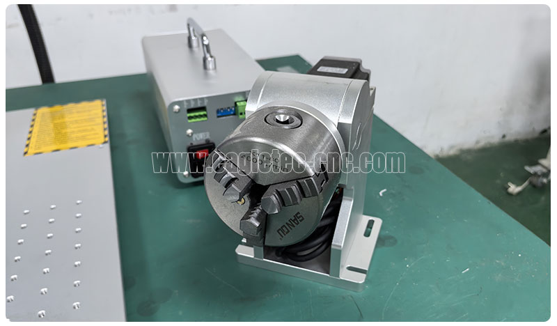 3 jaw chuck rotary option for desktop fiber laser engraver