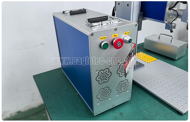 desktop fiber laser engraver switches with lablels in English