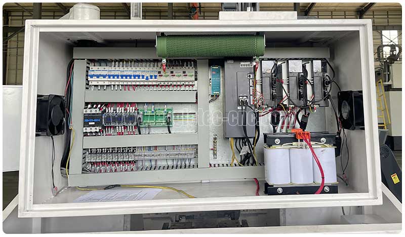 electronic cabinet on the CNC drill machine