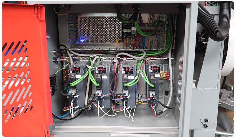 control components inside the electronic cabinet of the portable cnc tube laser cutting machine