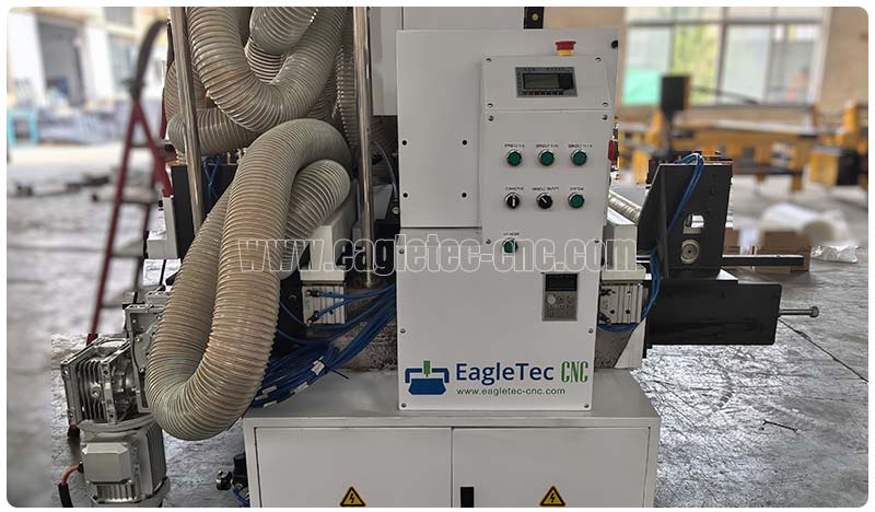 PLC controller for the multiple spindle slatwall making machine