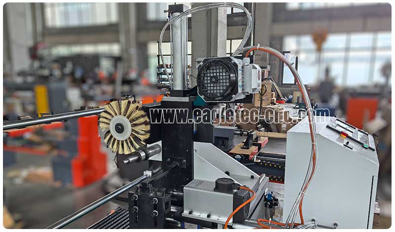 flap sander on eagletec cnc automatic wood lathe