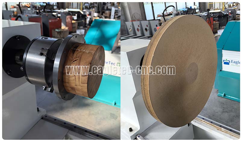 turned floor lamp base on the cnc lathe