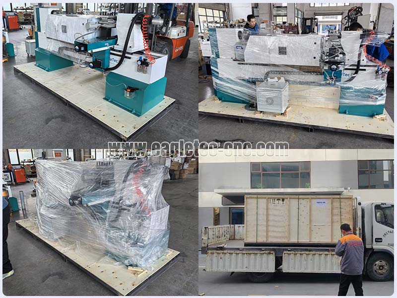packing and delivery process of the EagleTec CNC wood lathe machine