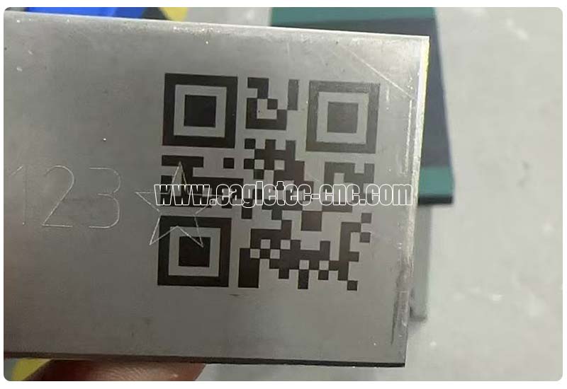 engraved qr code in metal
