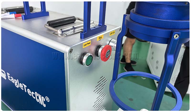 laser machine operation buttons labeled in English