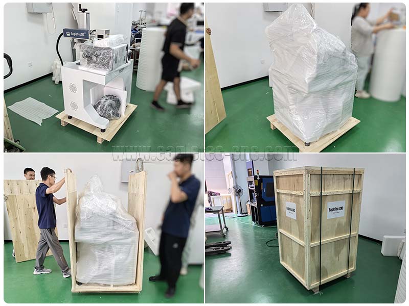 20w metal & plastic fiber laser engraver packing process 20w metal & plastic fiber laser engraver packing process