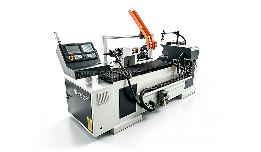 ET-7020 CNC wood lathe with automatic loading system for furniture leg production ET-7020 CNC wood lathe with automatic loading system for furniture leg production