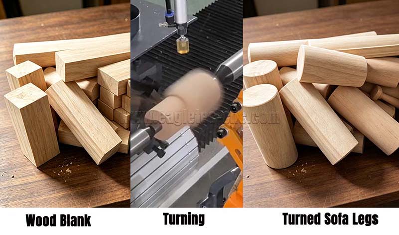wood lathe transfer wood blank into sofa legs wood lathe transfer wood blank into sofa legs