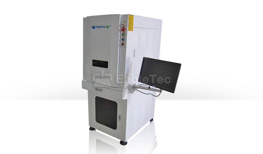 Enclosed 30W Fiber Laser Marking Machine with Rotary for Sale