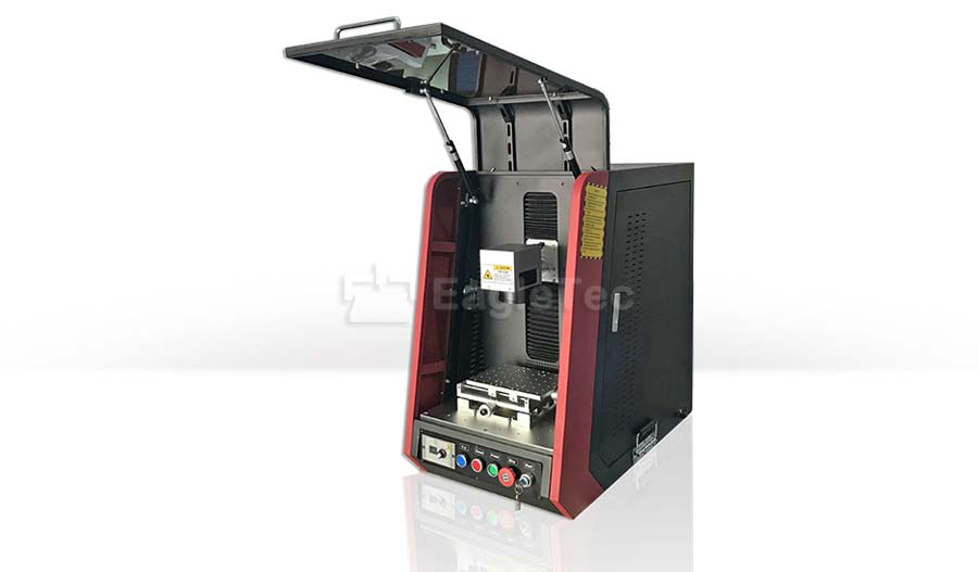 Mini Fiber Laser Marking Machine with Enclosure - EagleTec