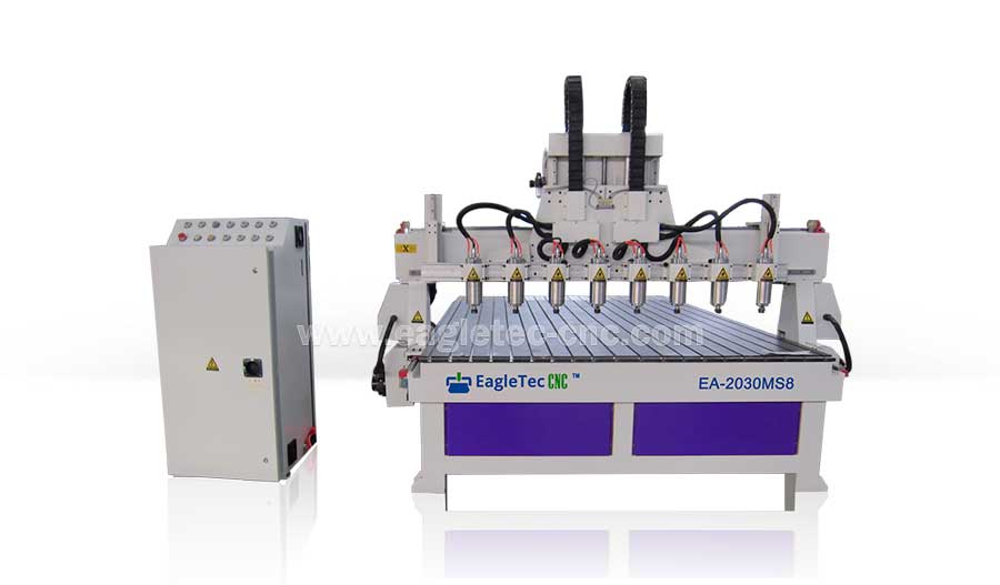 8 Spindle CNC Wood Carving Machine with Multi Head