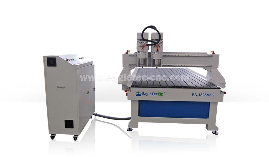 Twin Head CNC Router Machine With 8x4 T-slot Table