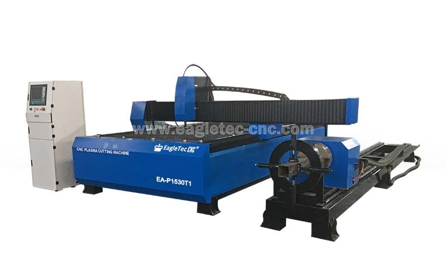 CNC Table Plasma Cutter With 4th Axis Rotary Table for Sheet Metal & Tube