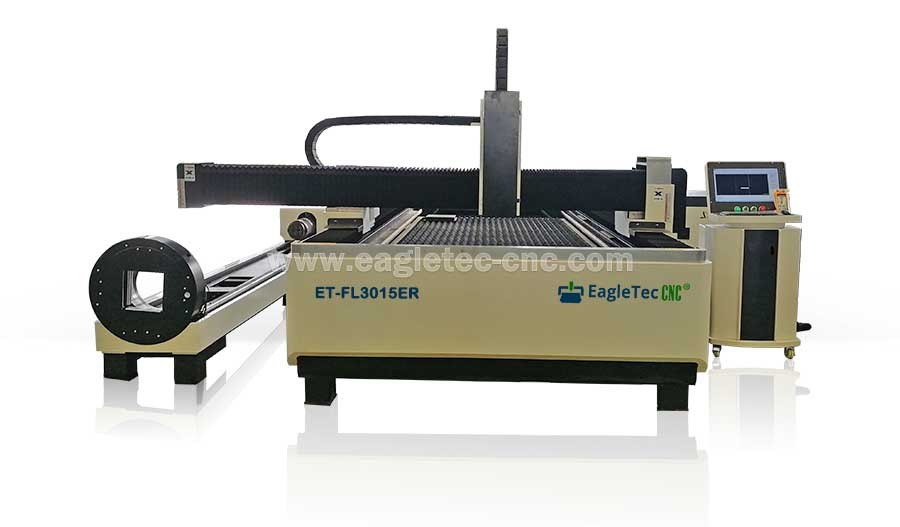 Metal Tube and Plate Fiber Laser Cutting Machine with Exchange Table