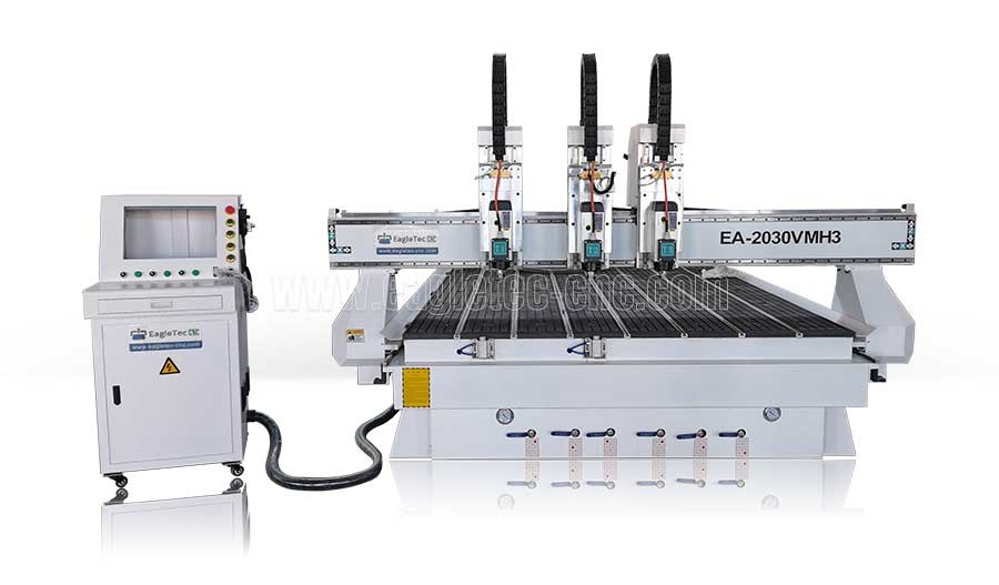 2024 Best 3 Head CNC Router with Original HSD Spindles for Sale