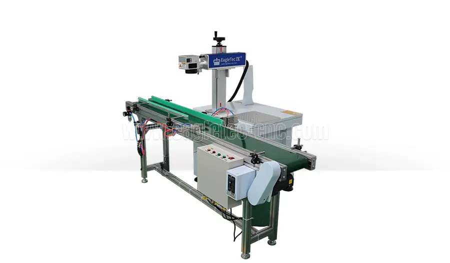 Auto Feeding QR Code Laser Engraver With Conveyer Belt